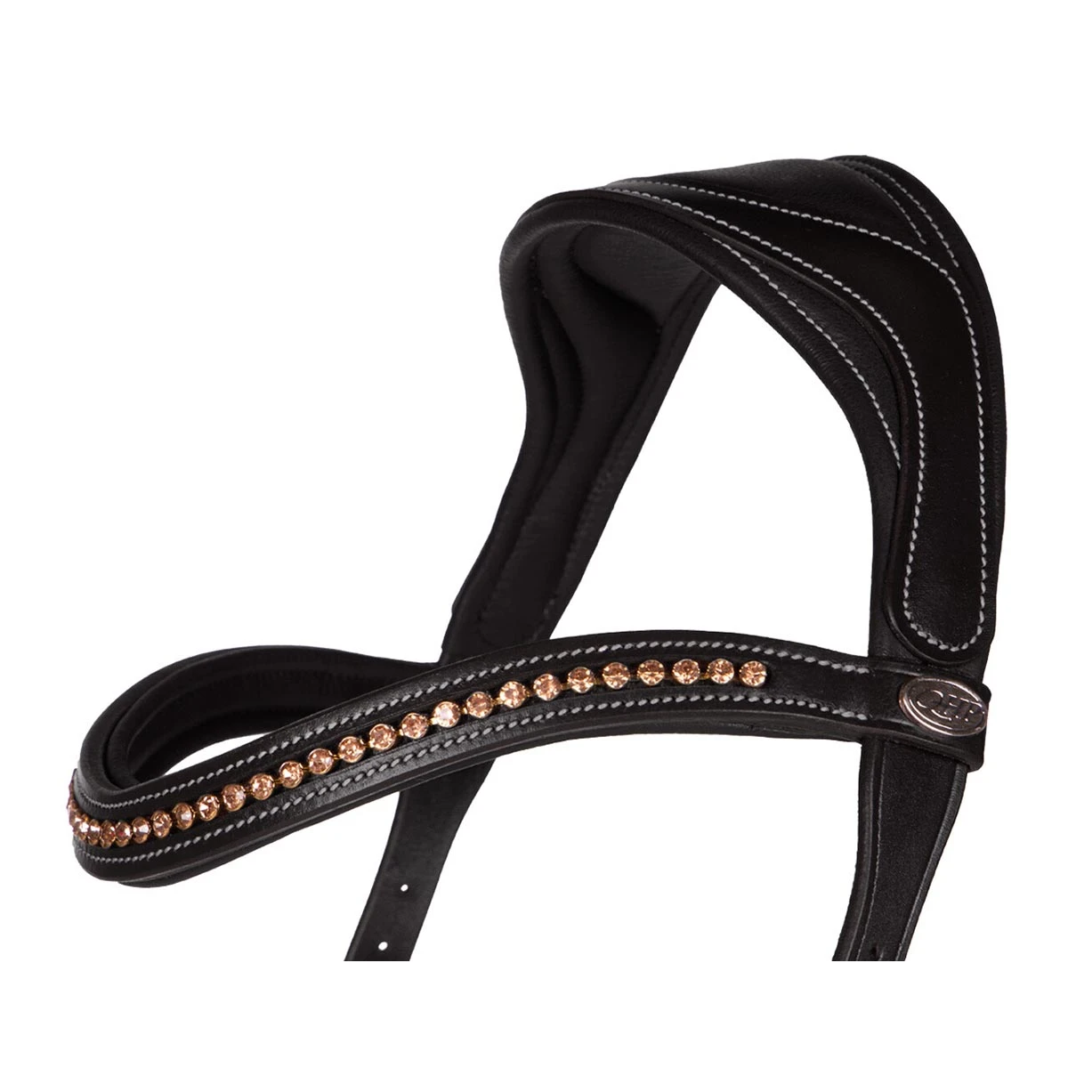 Bitloos Hoofdstel QHP Anatomical Zwart - Afbeelding 2