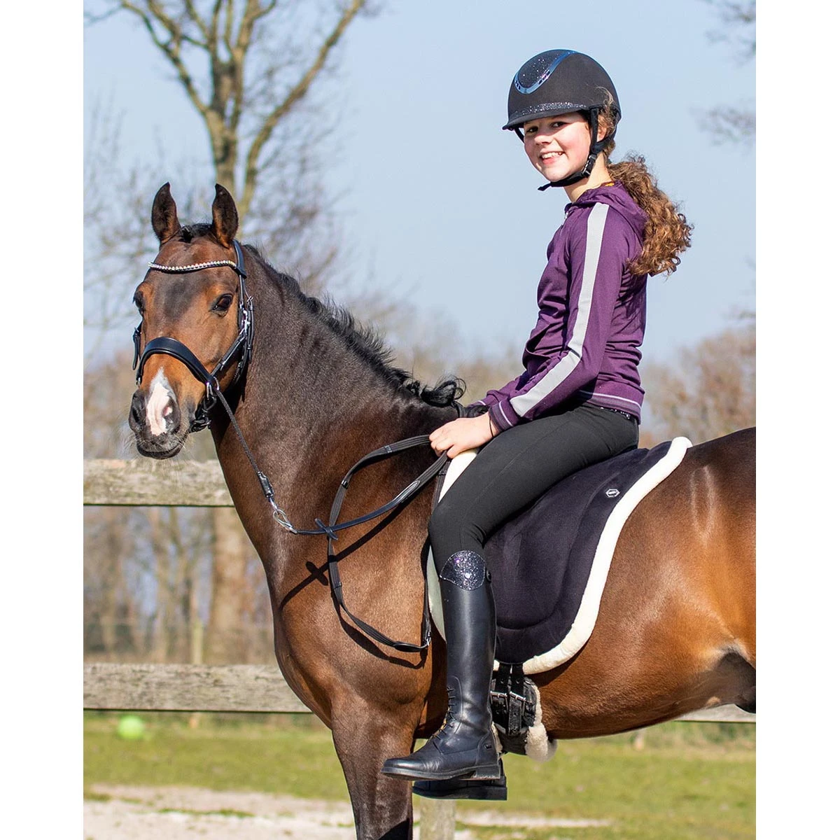 Bitloos Hoofdstel QHP Sunna Zwart - Afbeelding 7