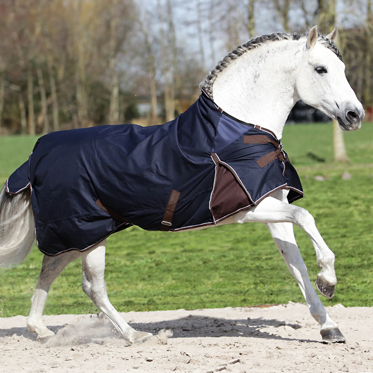 Deken Horsegear Aquero 0gr Donkerblauw-donkerbruin - Afbeelding 6