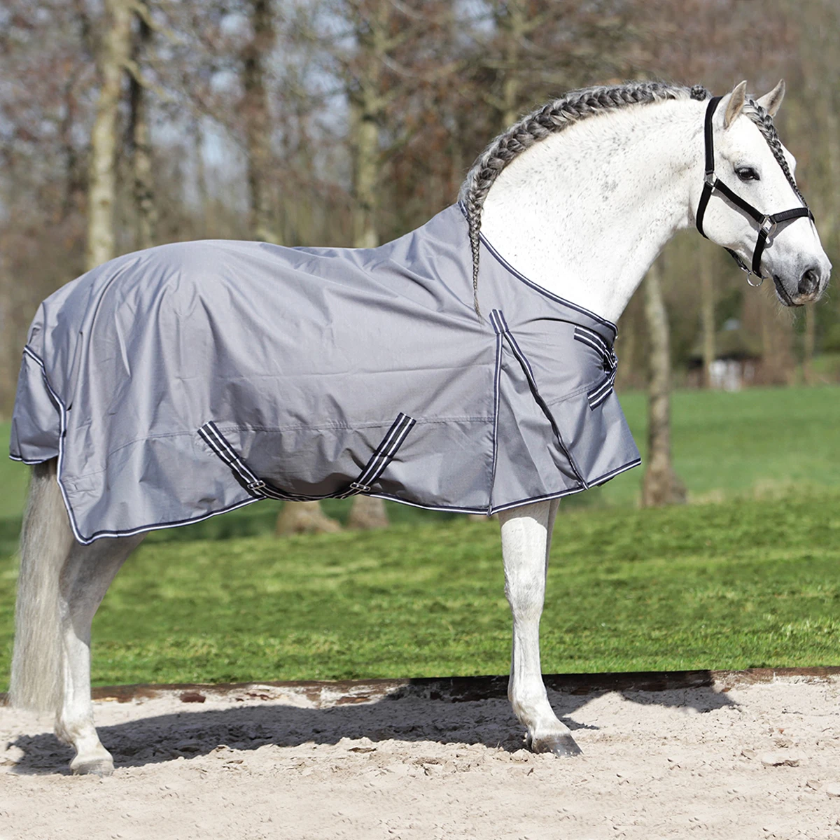 Deken Horsegear Colcha 0gr Donkergrijs-blauw - Afbeelding 3
