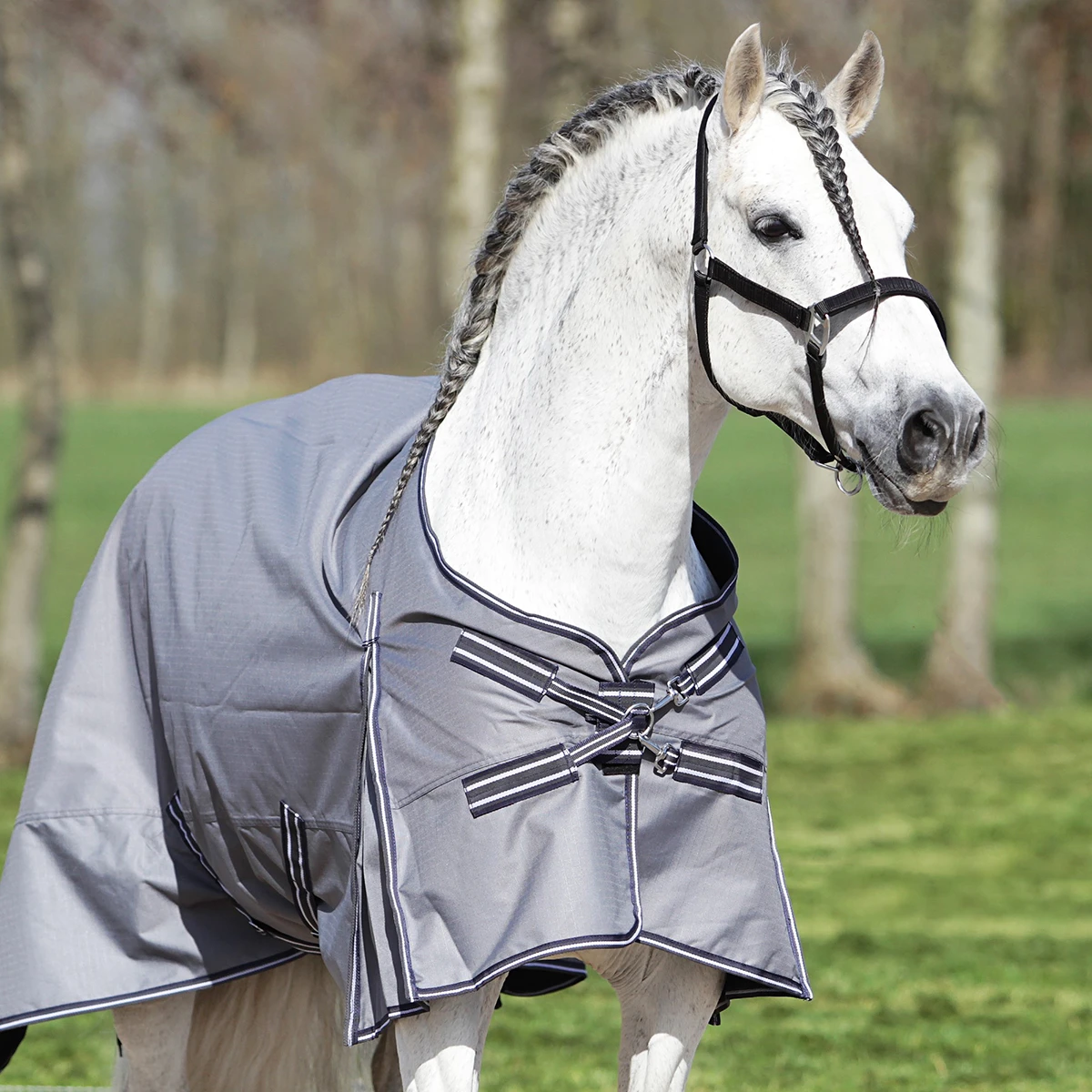 Deken Horsegear Colcha 0gr Donkergrijs-blauw - Afbeelding 4