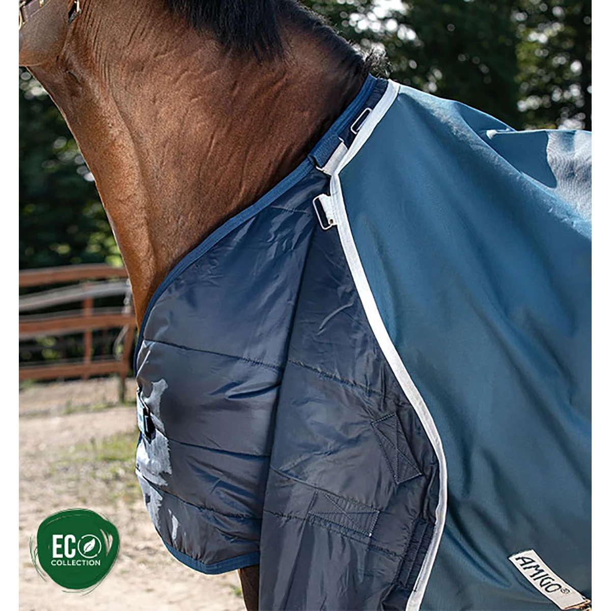 Deken Horseware Amigo Ameco 12 Plus Turnout 0gr Donkergrijs - Afbeelding 6
