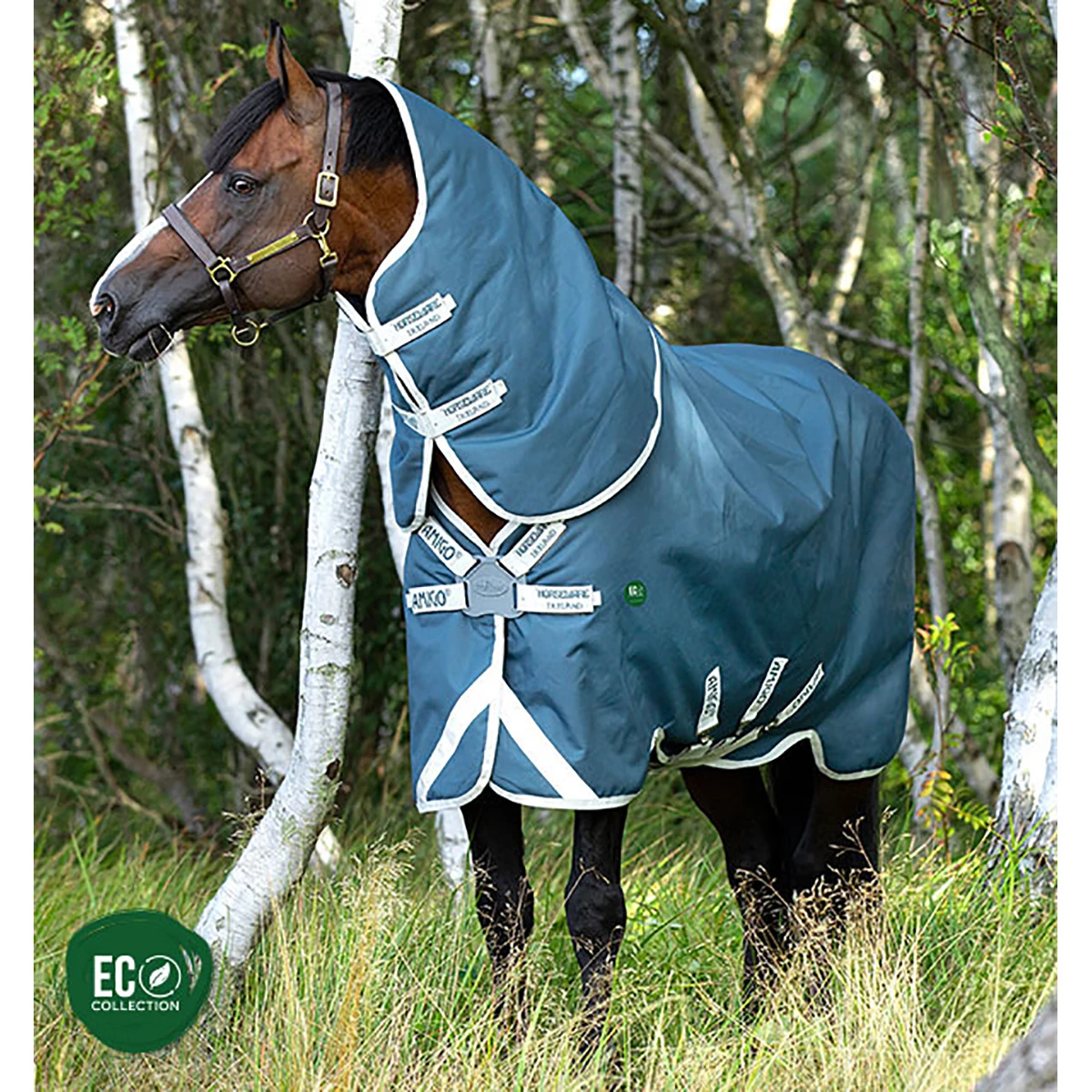 Deken Horseware Amigo Ameco 12 Plus Turnout 0gr Donkergrijs - Afbeelding 7