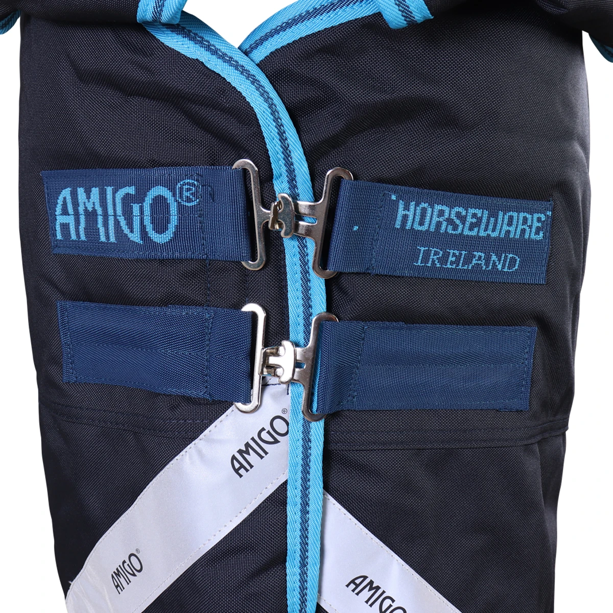 Deken Horseware Amigo Bravo Medium Pony 250gr Donkerblauw - Afbeelding 3