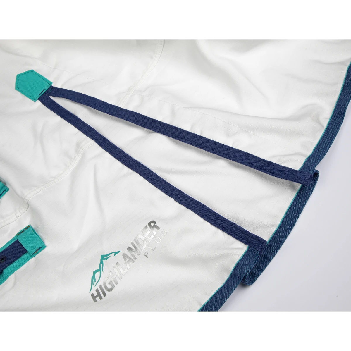 Eczeemdeken Shires Sweet Itch Full Neck Wit-donkerblauw - Afbeelding 4