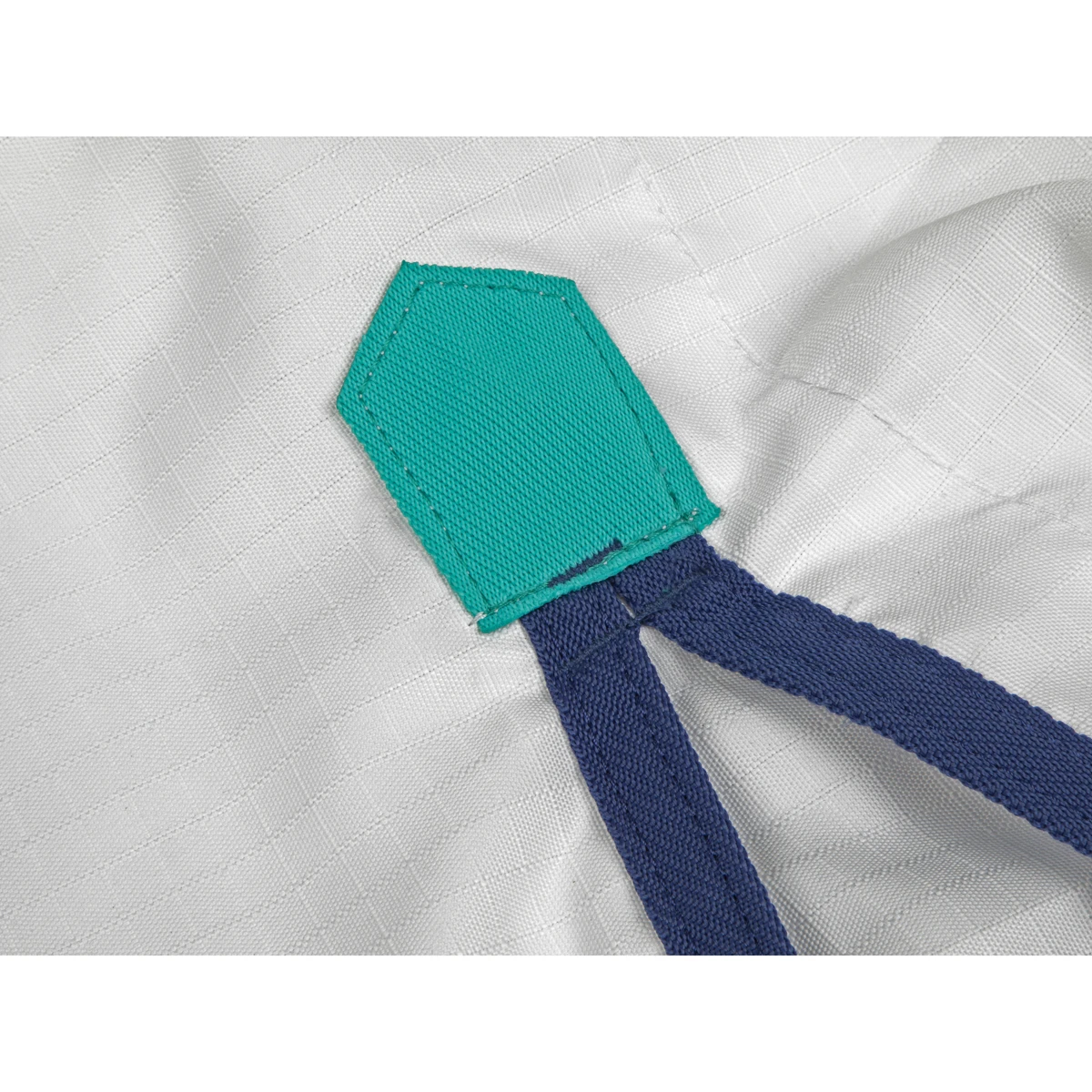 Eczeemdeken Shires Sweet Itch Full Neck Wit-donkerblauw - Afbeelding 5