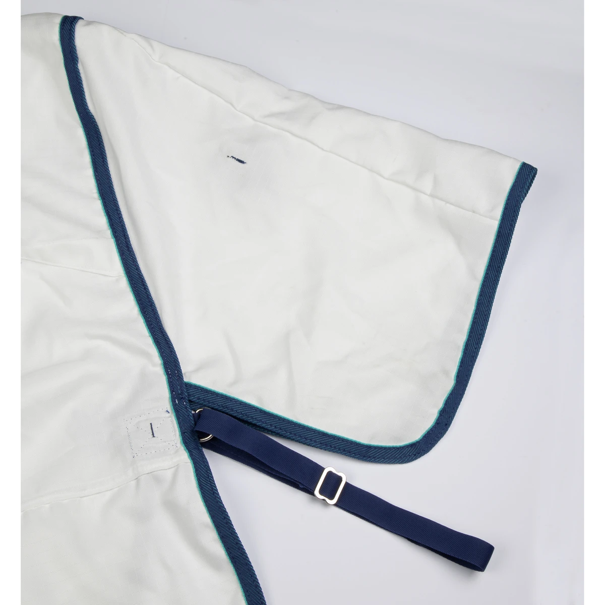 Eczeemdeken Shires Sweet Itch Full Neck Wit-donkerblauw - Afbeelding 8