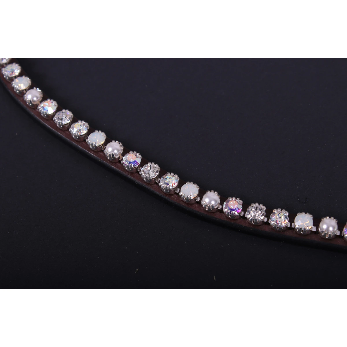 Frontriem PresTeq ShineBright Bruin-wit - Afbeelding 2