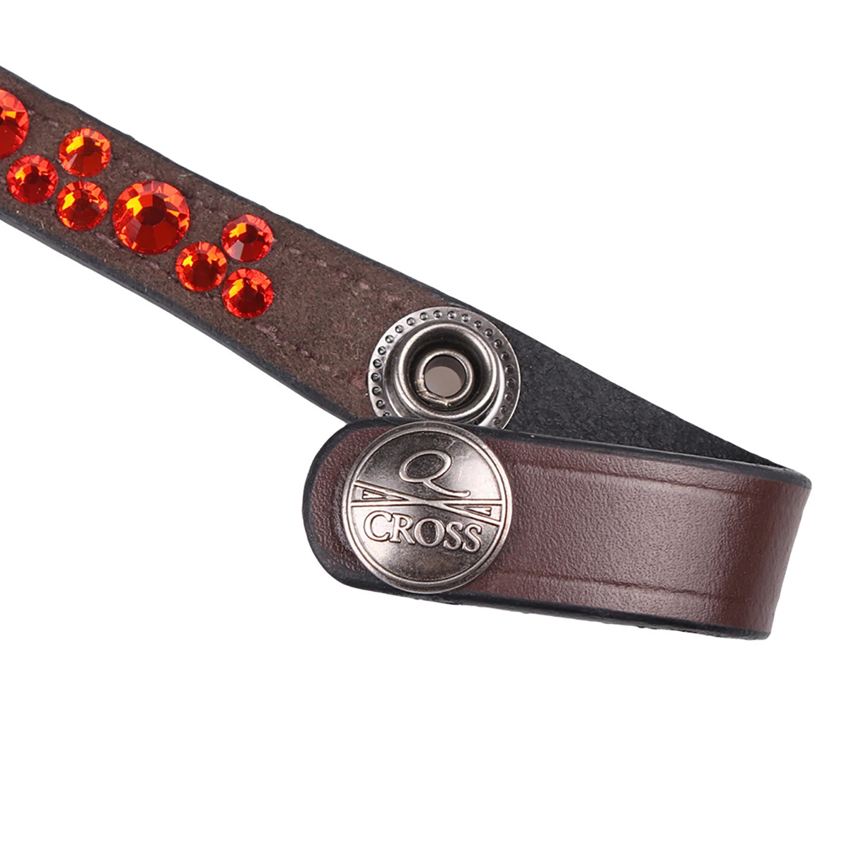 Frontriem QHP Eldorado Bruin-oranje - Afbeelding 4