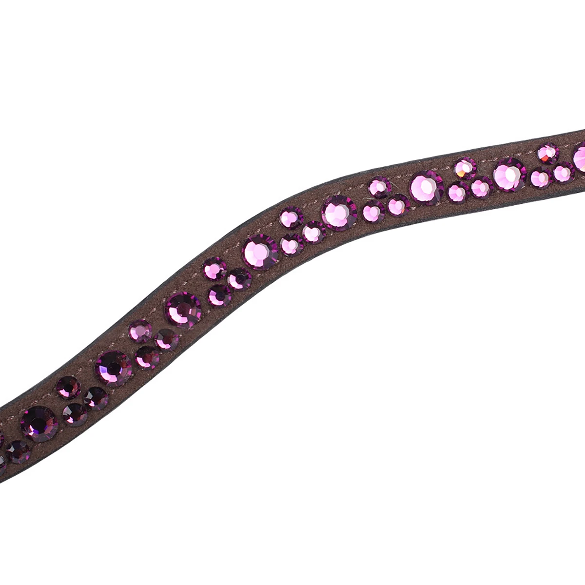 Frontriem QHP Eldorado Bruin-paars - Afbeelding 2