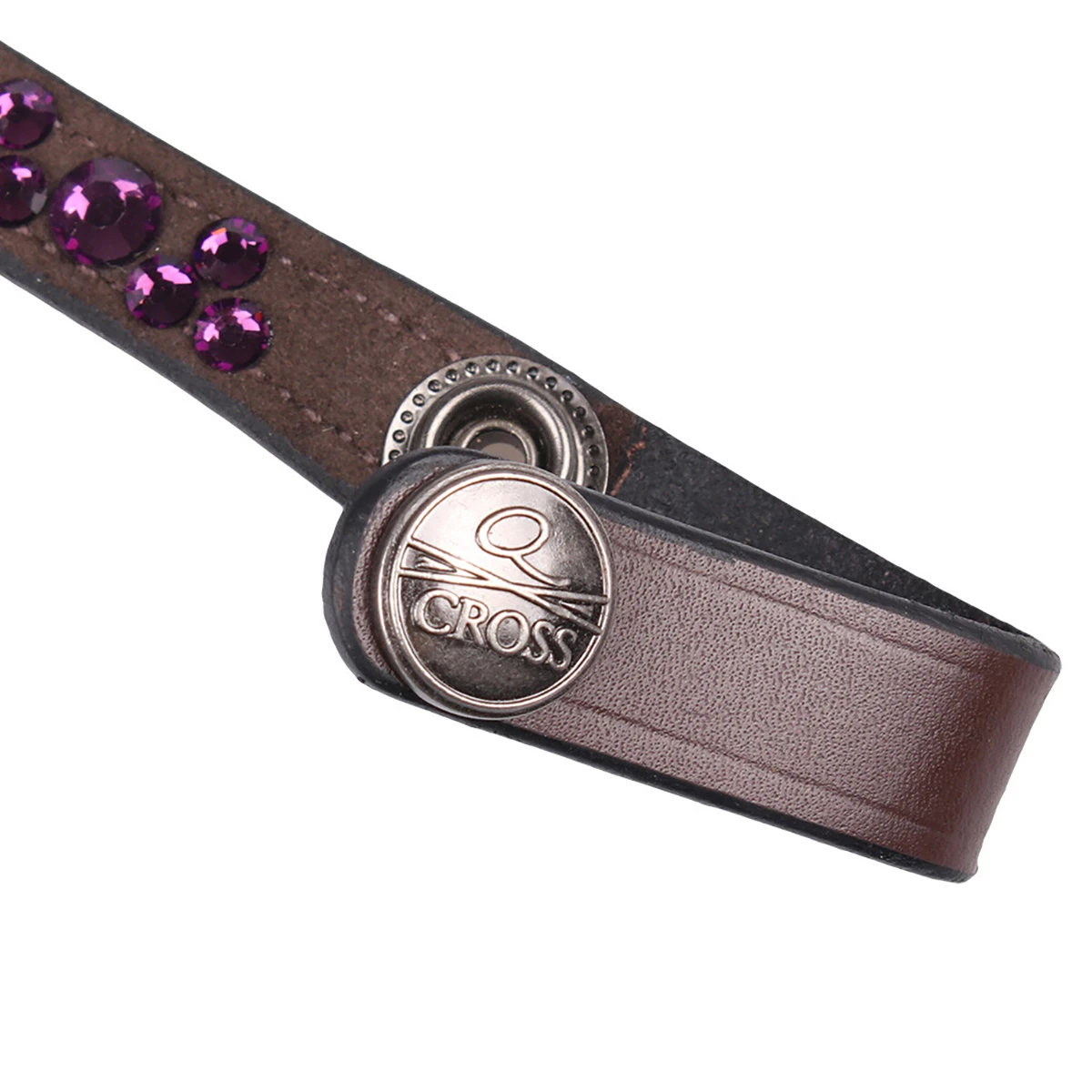 Frontriem QHP Eldorado Bruin-paars - Afbeelding 3