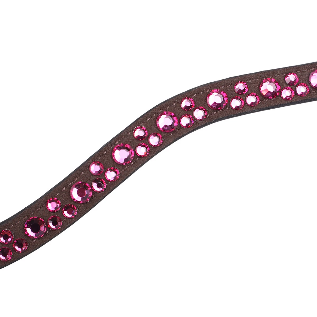 Frontriem QHP Eldorado Bruin-roze - Afbeelding 2