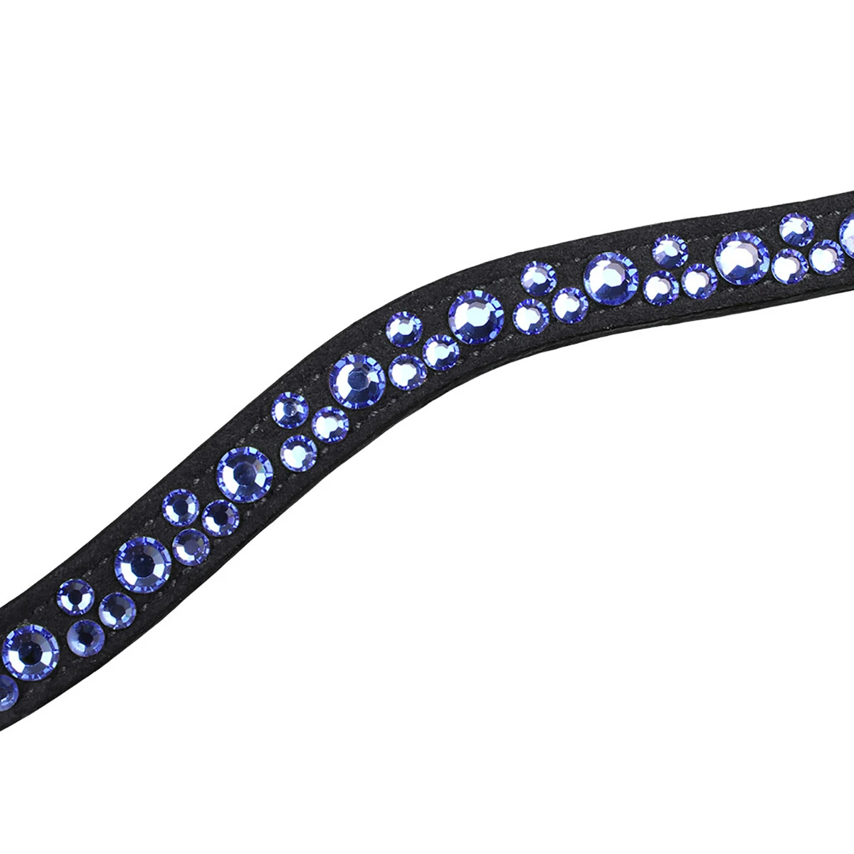 Frontriem QHP Eldorado Zwart-lichtblauw - Afbeelding 2