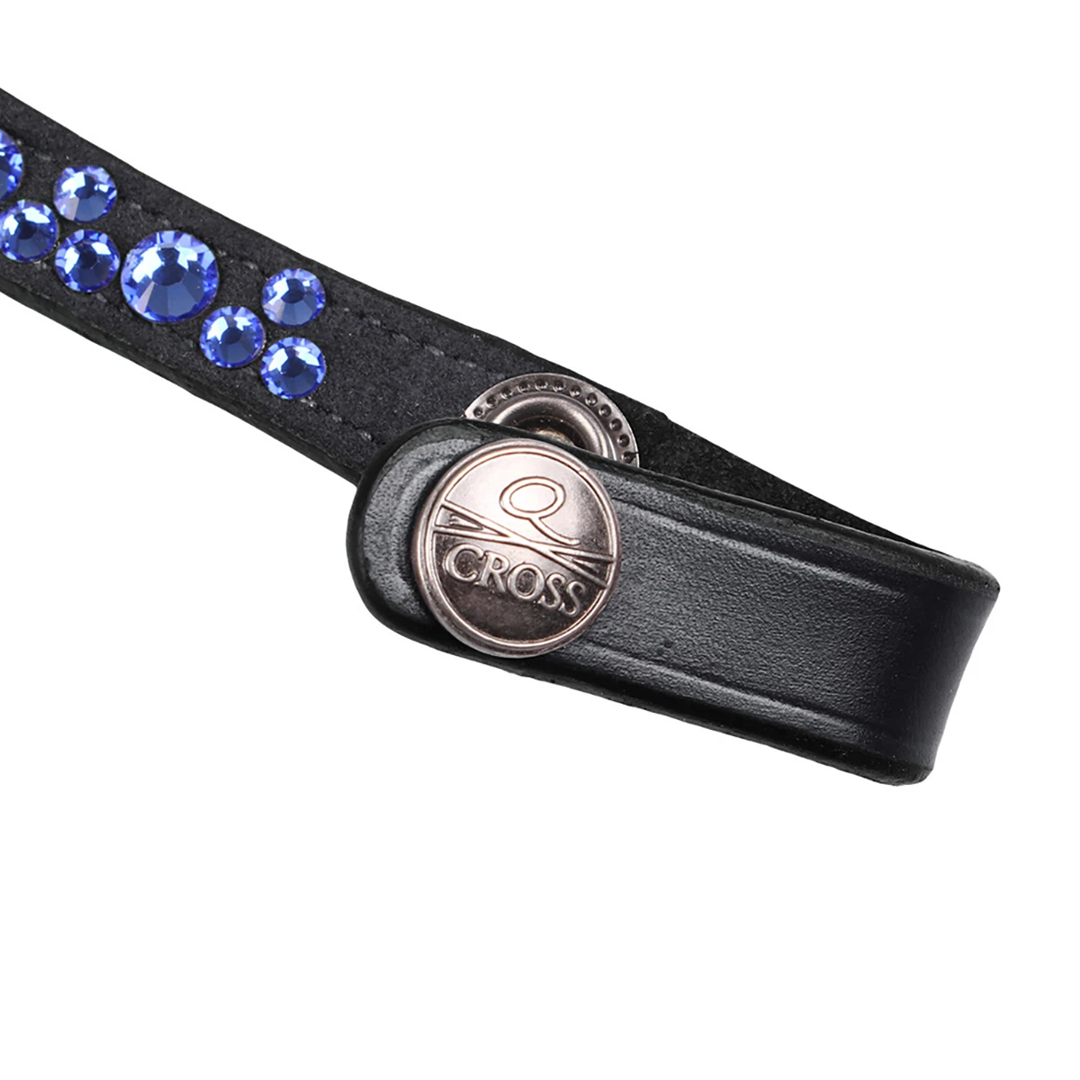 Frontriem QHP Eldorado Zwart-lichtblauw - Afbeelding 3