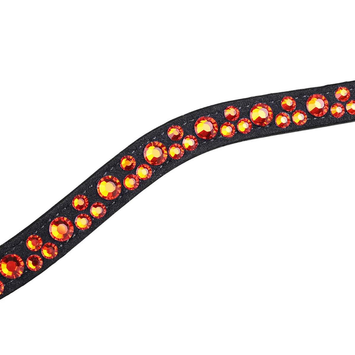 Frontriem QHP Eldorado Zwart-oranje - Afbeelding 3