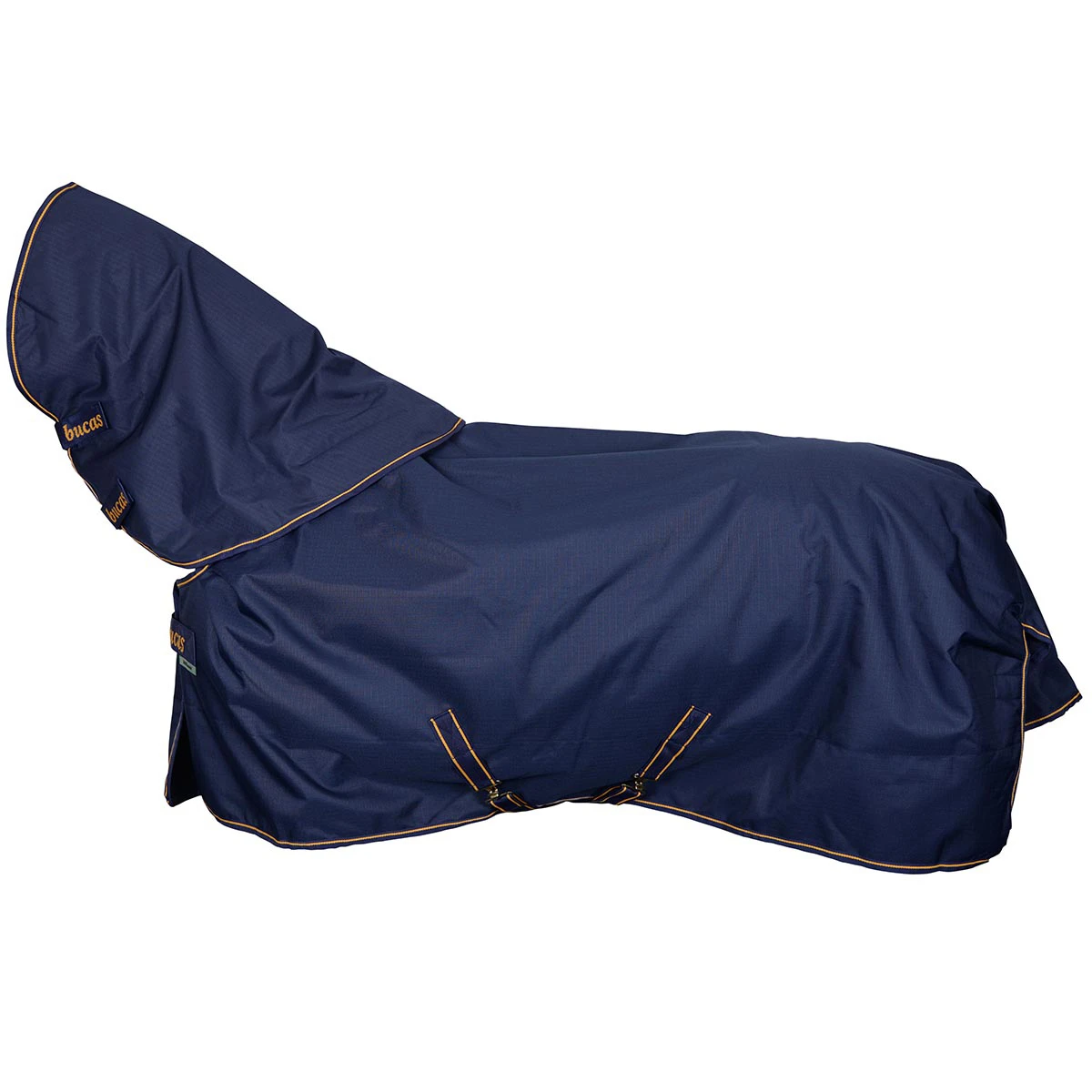 Halsstuk Bucas Irish Turnout Combi 300gr Donkerblauw-goud - Afbeelding 2