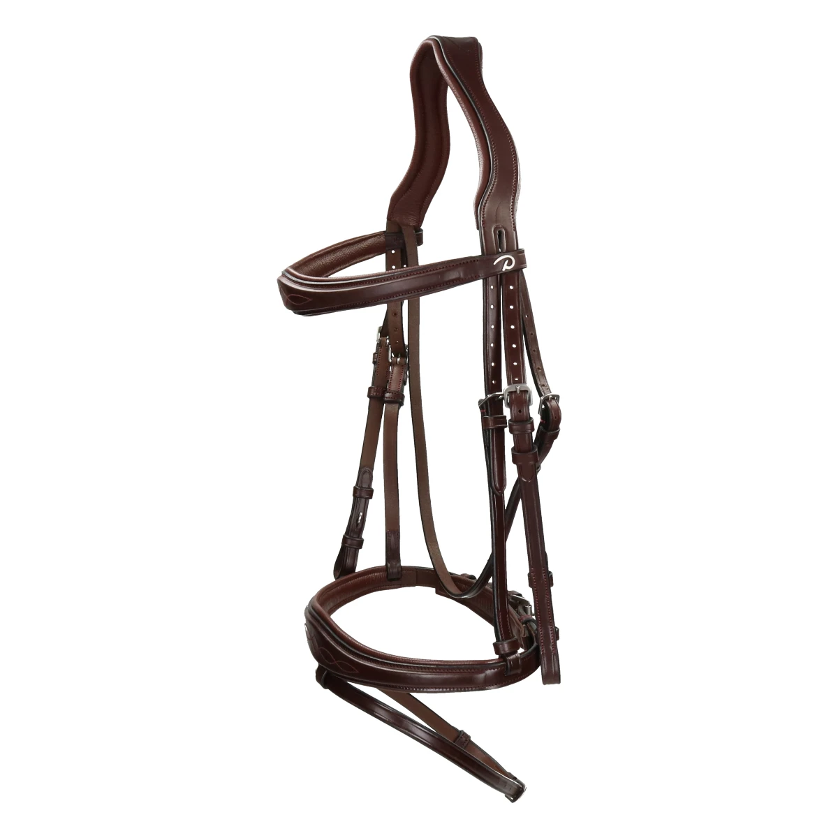 Hoofdstel Dy'on Nec Anatomic Flash Noseband Bruin