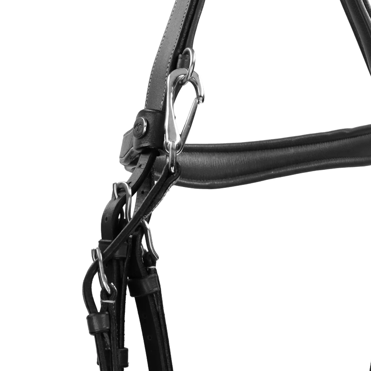 Hoofdstel Dy'on Working Collection Flash Noseband With Snap Hooks Zwart - Afbeelding 2