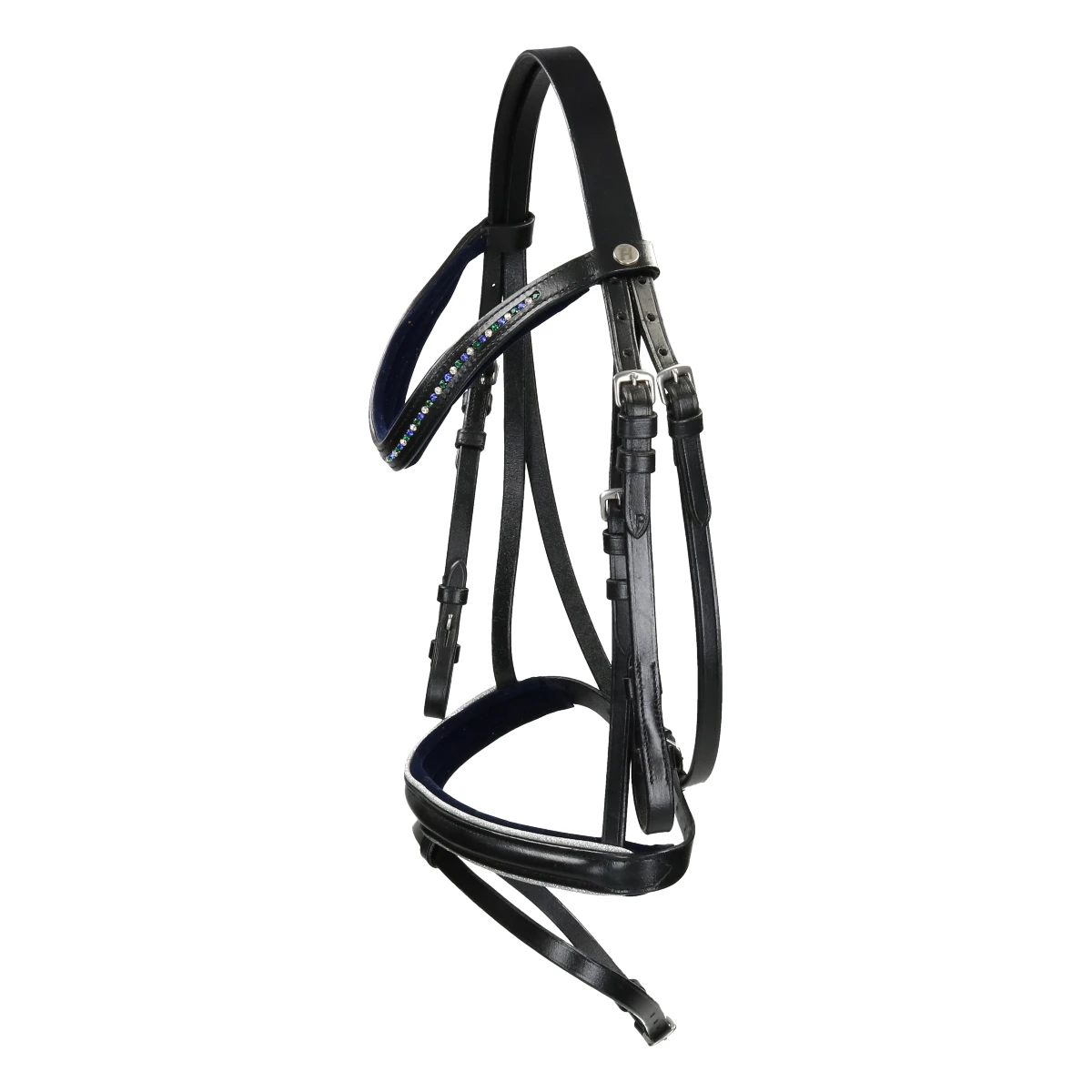 Hoofdstel Harry's Horse STOUT! Teal Zwart