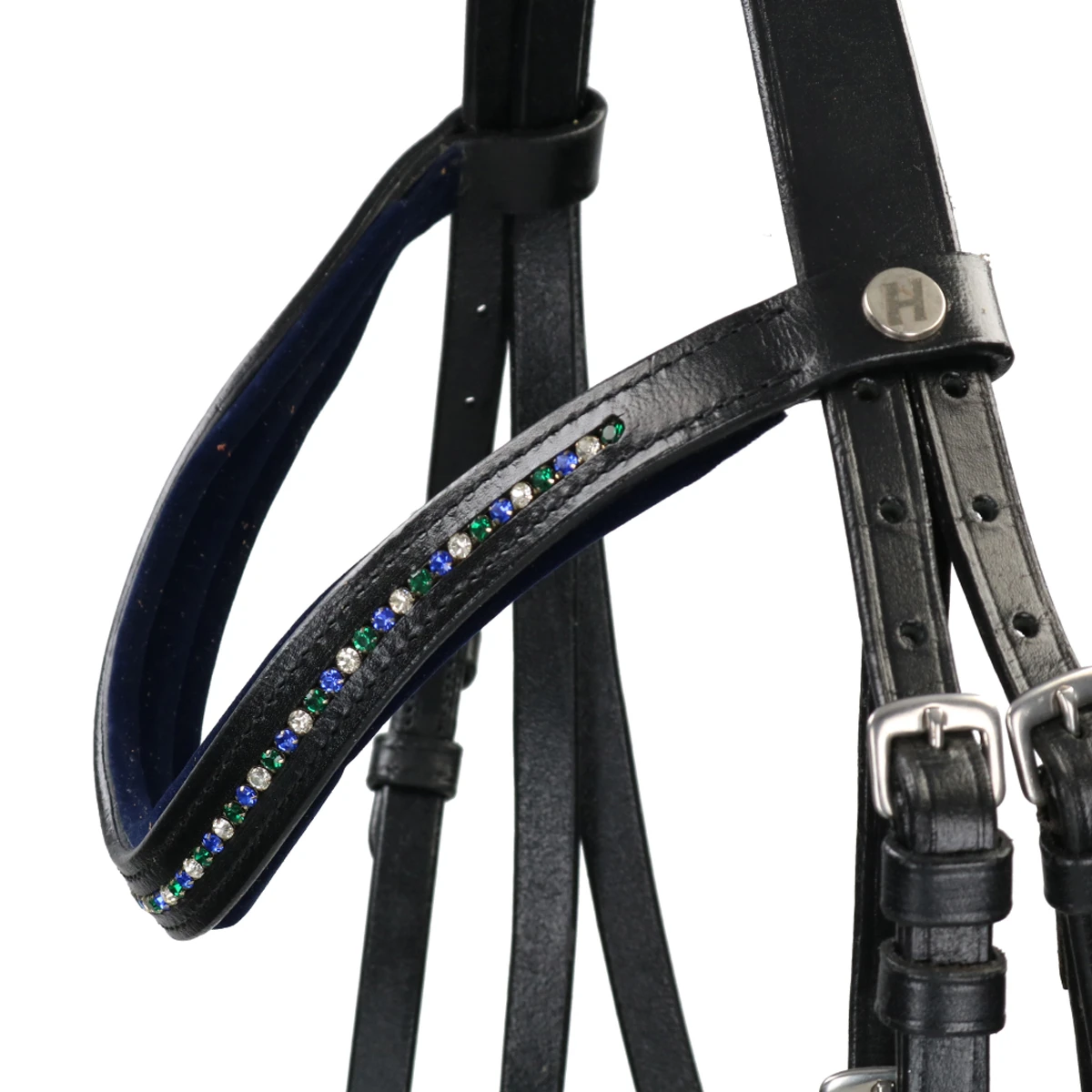 Hoofdstel Harry's Horse STOUT! Teal Zwart - Afbeelding 2