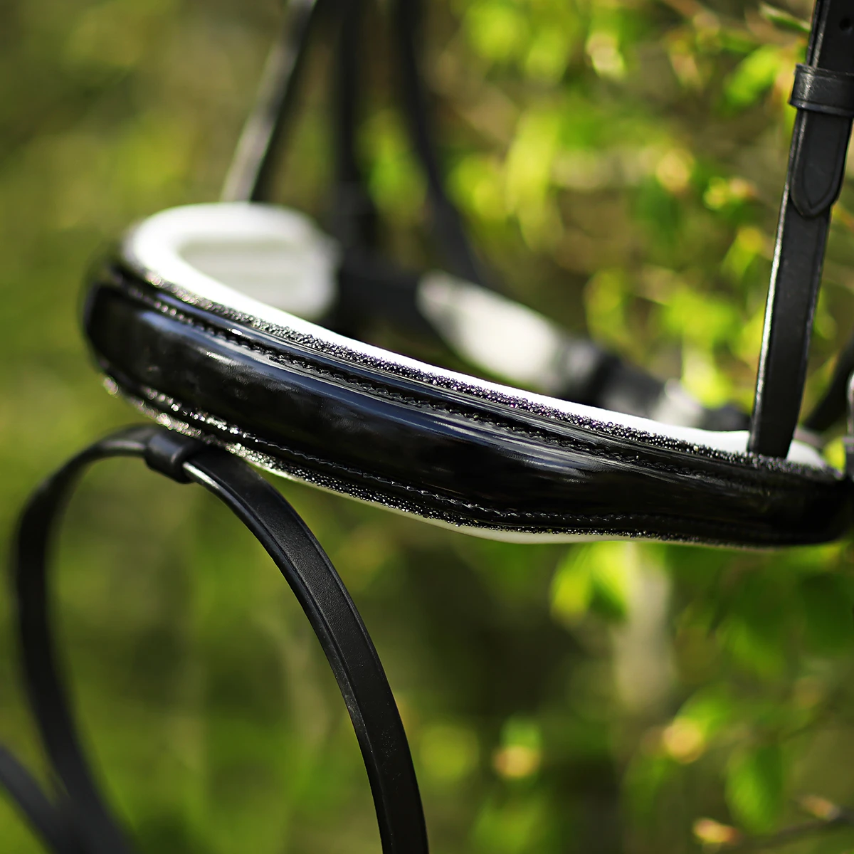 Hoofdstel Horsegear HGLucido Zwart-wit - Afbeelding 6