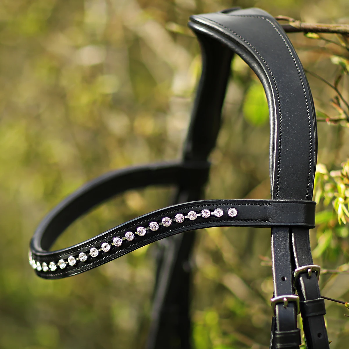 Hoofdstel Horsegear HGLucido Zwart-wit - Afbeelding 7