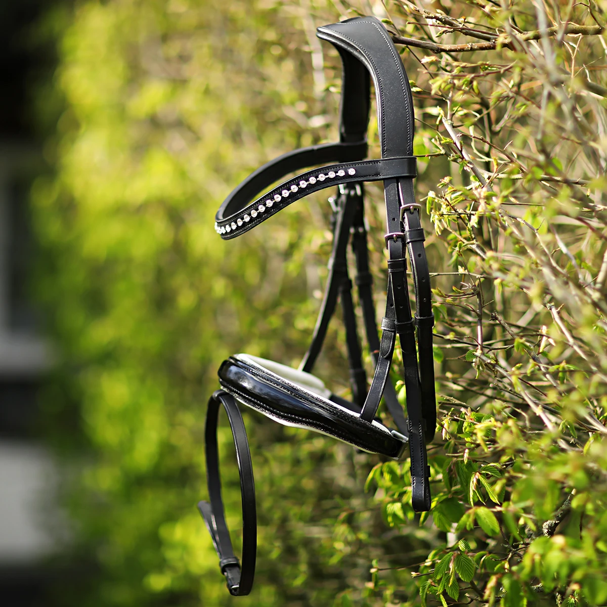 Hoofdstel Horsegear HGLucido Zwart-wit - Afbeelding 8