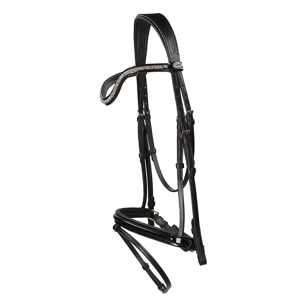 Hoofdstel QHP Amor Zwart-roze