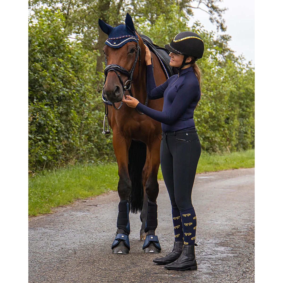 Hoofdstel QHP Orlando Black-blue - Afbeelding 6