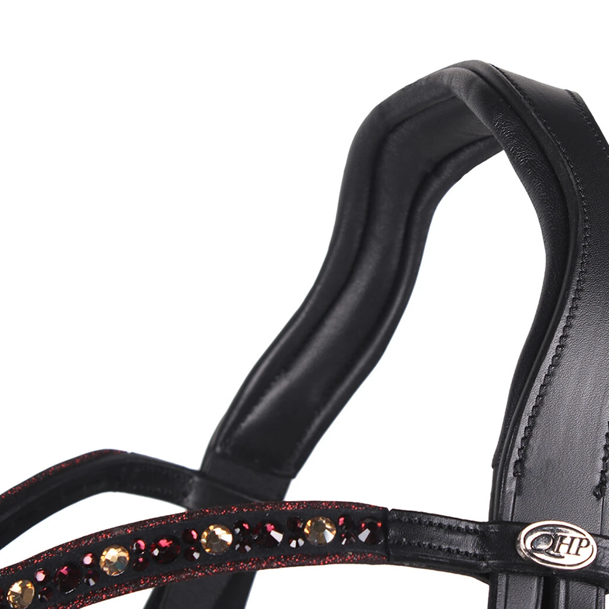 Hoofdstel QHP Orlando Zwart-rood - Afbeelding 5