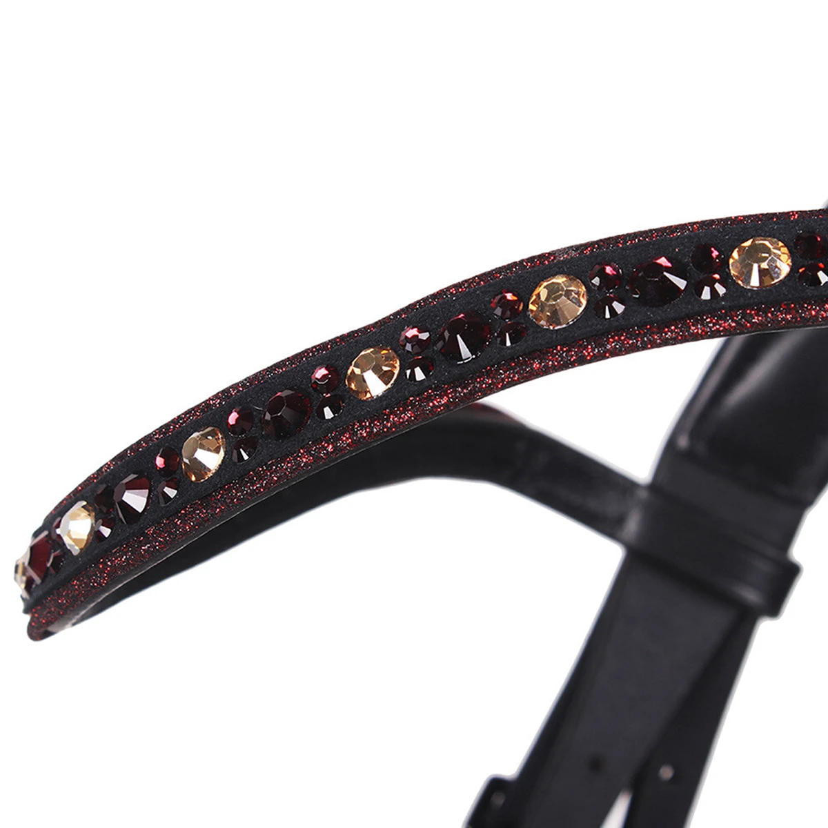 Hoofdstel QHP Orlando Zwart-rood - Afbeelding 6