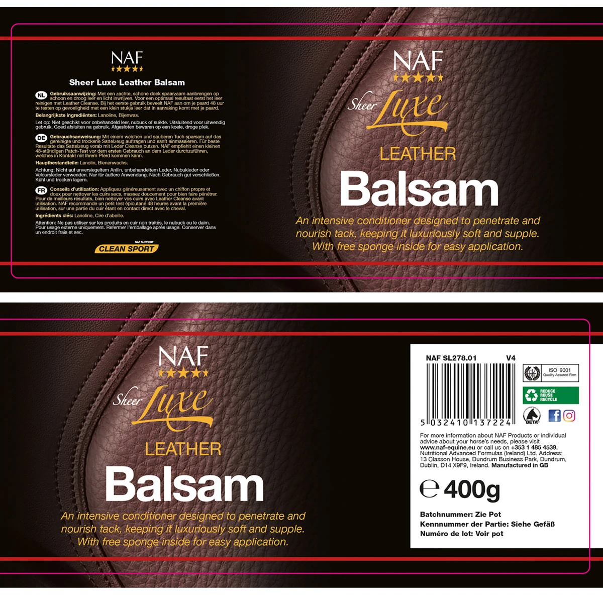 NAF Sheerluxe Leather Balsam Diverse - Afbeelding 2