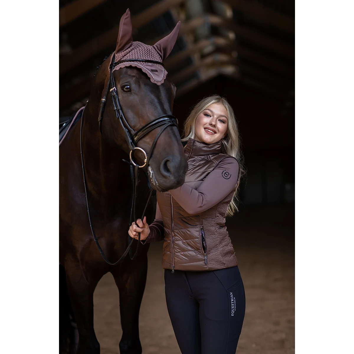 Oornetje Equestrian Stockholm Amaranth Bruin - Afbeelding 2