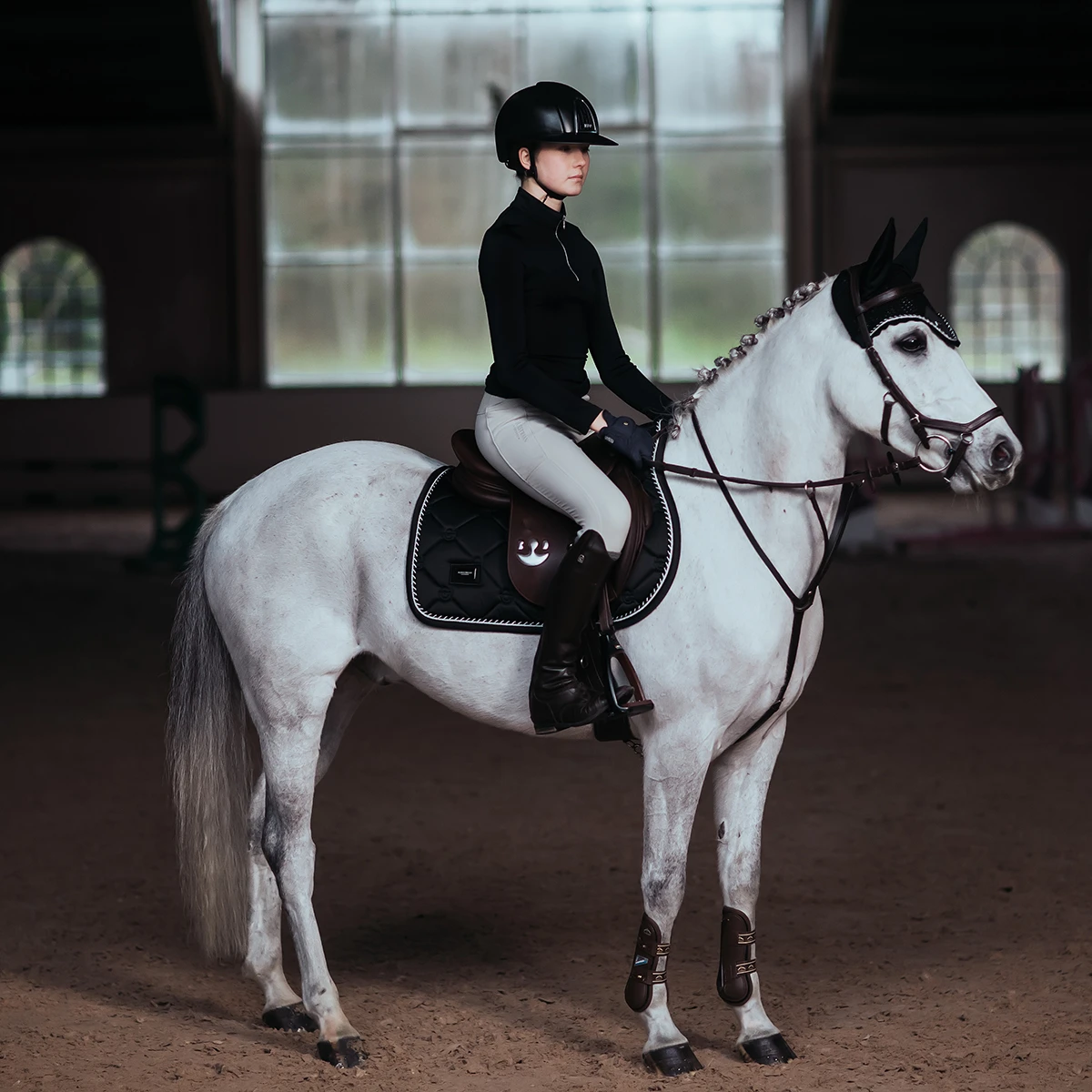 Oornetje Equestrian Stockholm Black Edition Zwart - Afbeelding 3