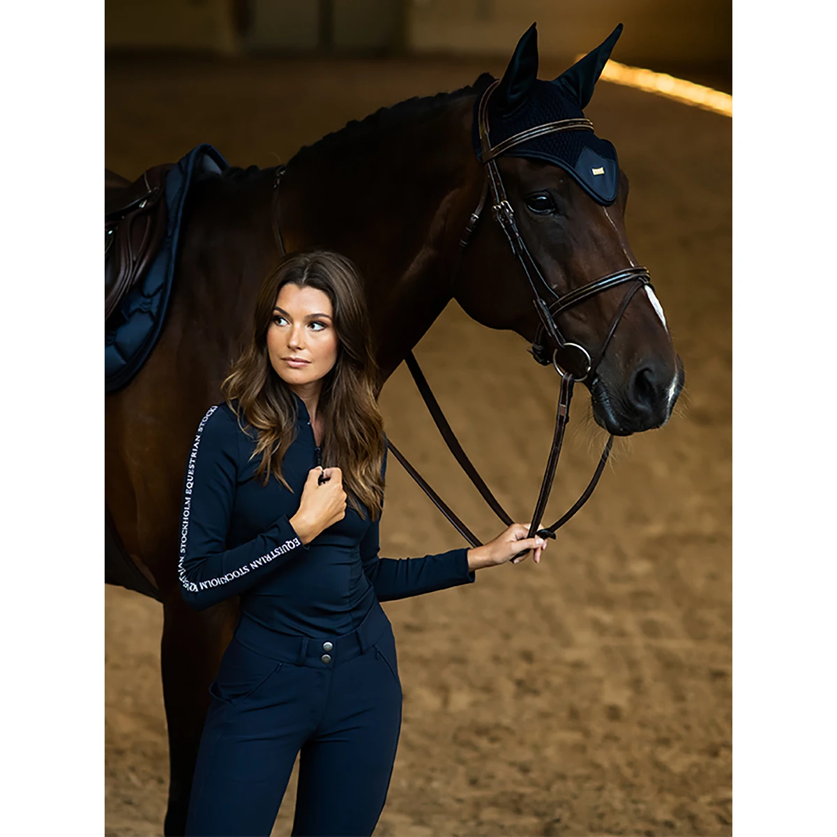 Oornetje Equestrian Stockholm Modern Tech Navy Donkerblauw - Afbeelding 3