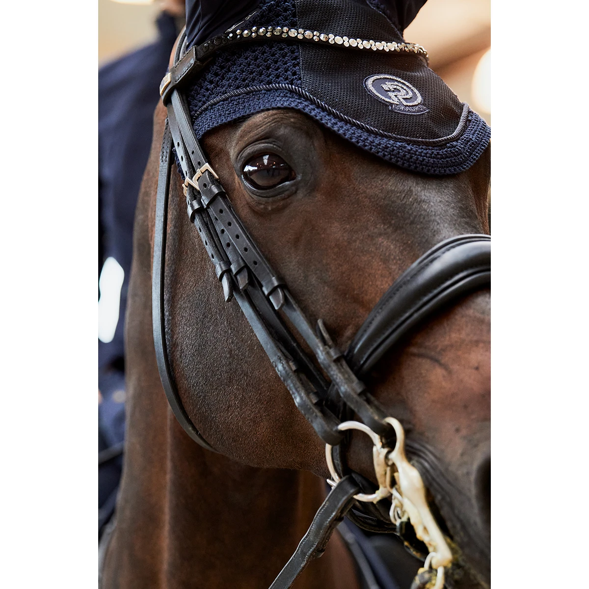 Oornetje Eskadron Platinum Pure Glitter Mesh Blauw - Afbeelding 5