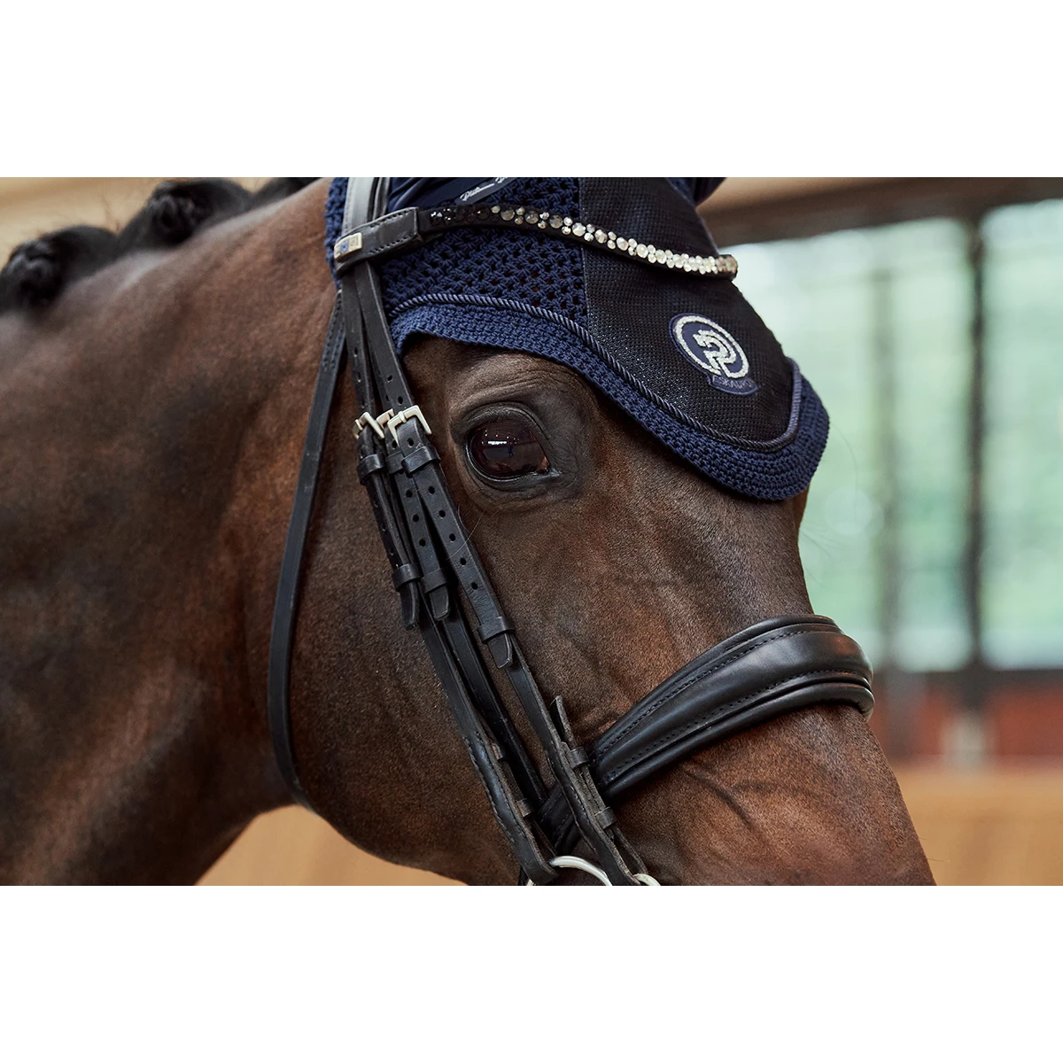 Oornetje Eskadron Platinum Pure Glitter Mesh Blauw - Afbeelding 6