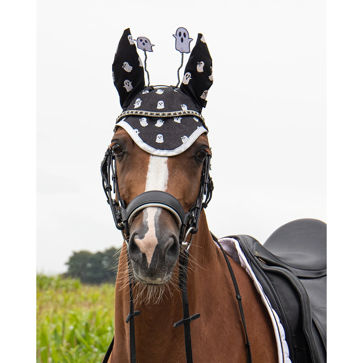 Oornetje QHP Halloween Ghost Zwart-wit - Afbeelding 4