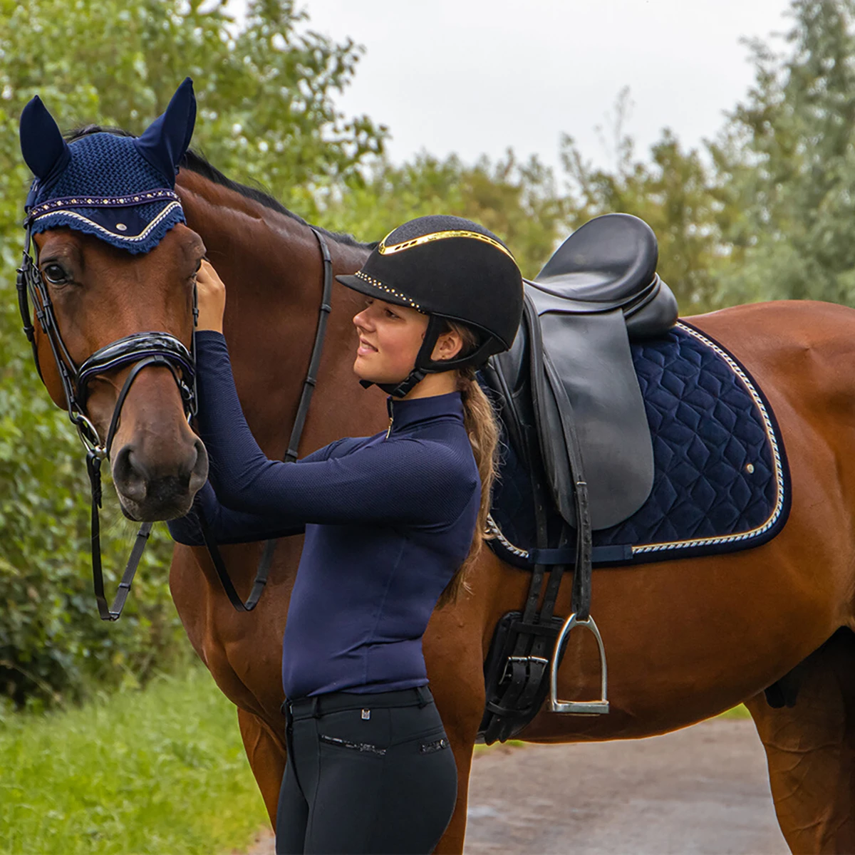 Oornetje QHP Orlando Donkerblauw - Afbeelding 3