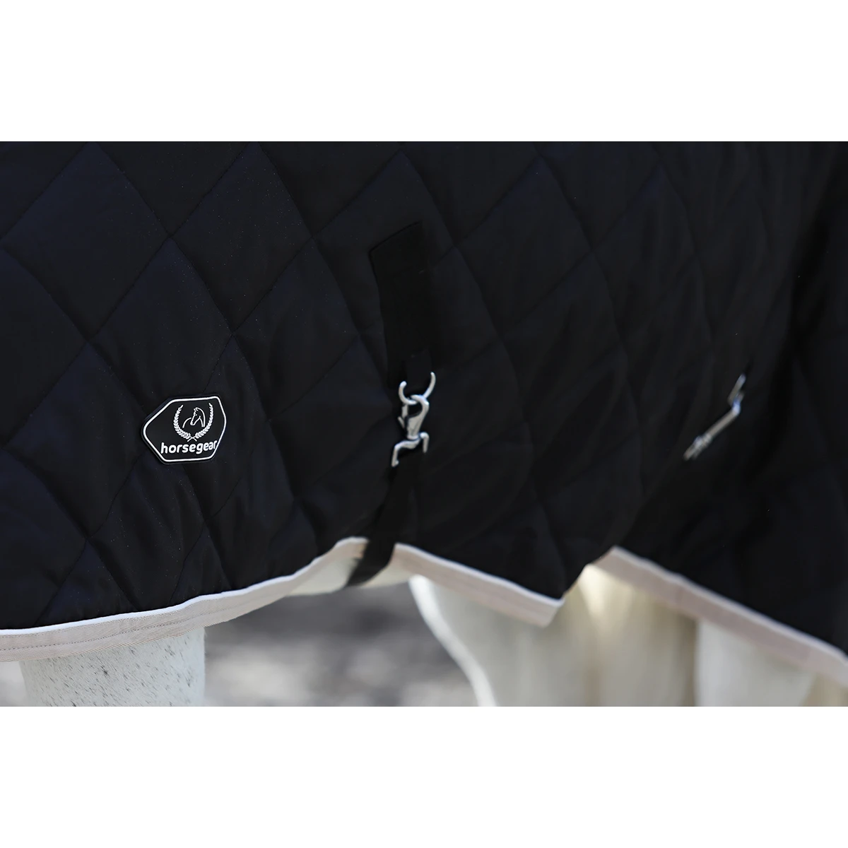 Staldeken Horsegear Lodix 150gr Black-beige - Afbeelding 6