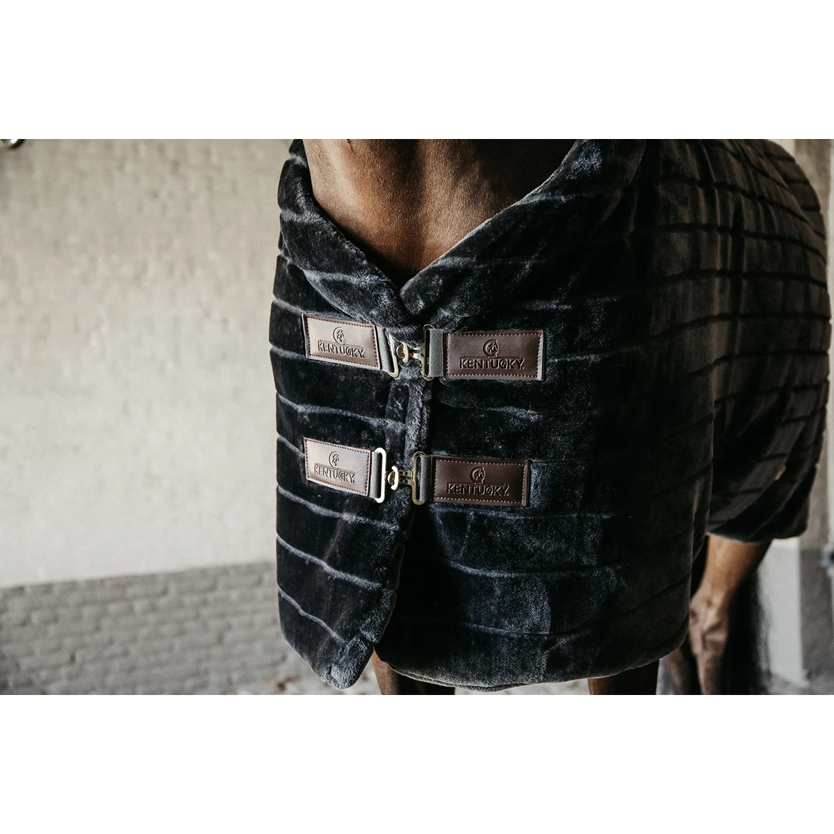 Staldeken Kentucky Fake Fur Donkergrijs - Afbeelding 2