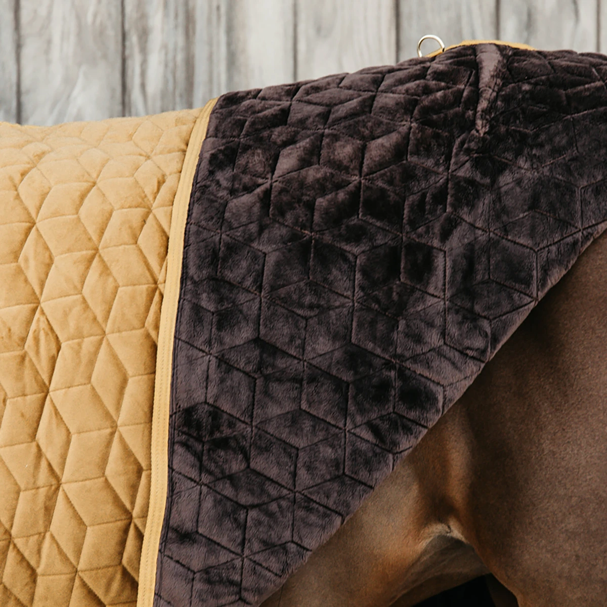 Staldeken Kentucky Velvet 160gr Donkergeel - Afbeelding 5