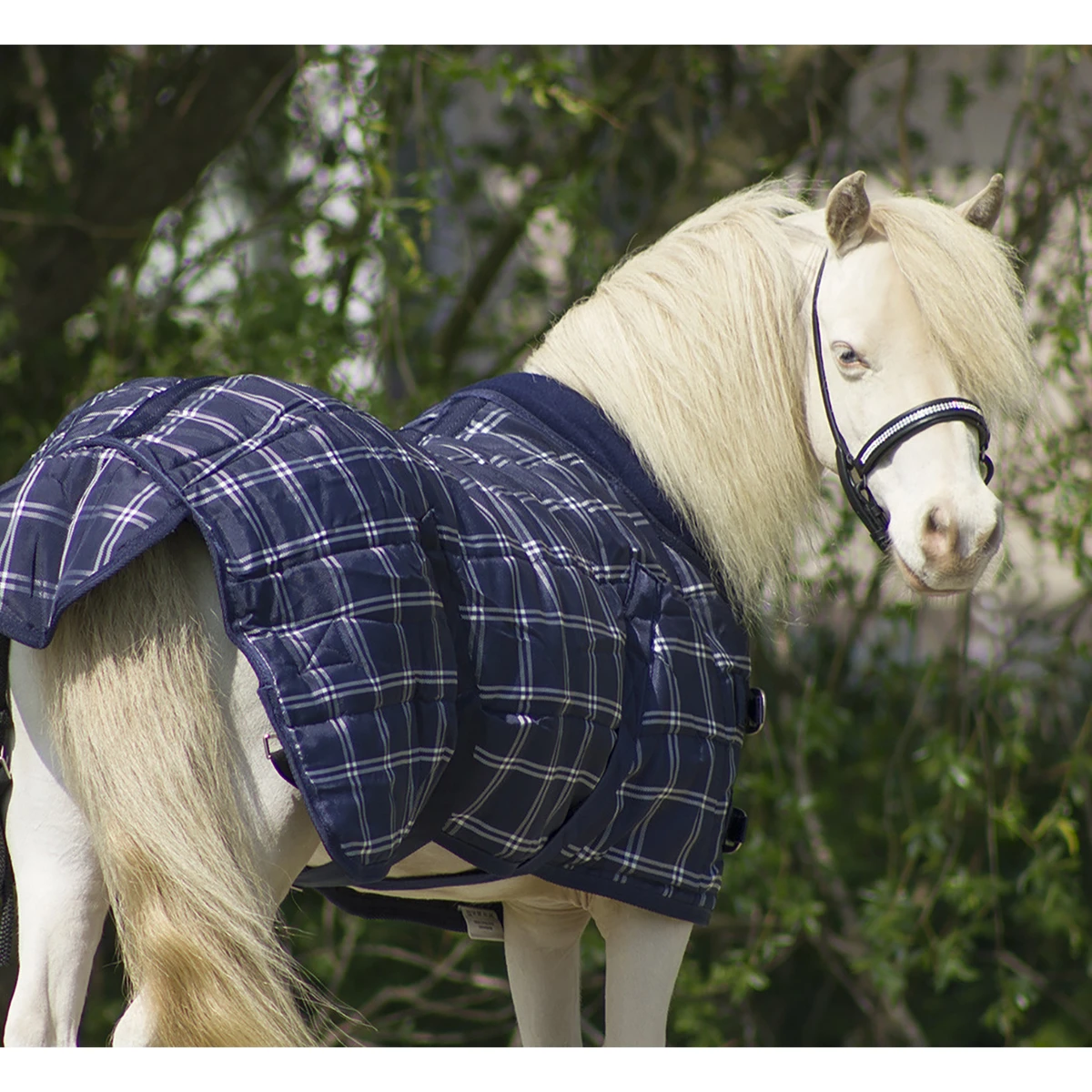 Staldeken QHP Luxe Falabella 200gr Donkerblauw - Afbeelding 2
