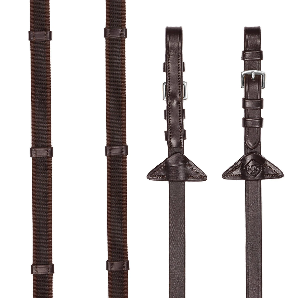 Teugels LeMieux Rubber Grip Continental Middenbruin-zilver