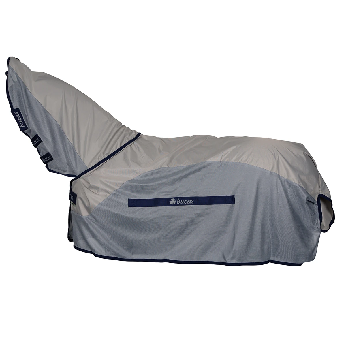 Vliegendeken Bucas Buzz Off Rain Full Neck Zilver