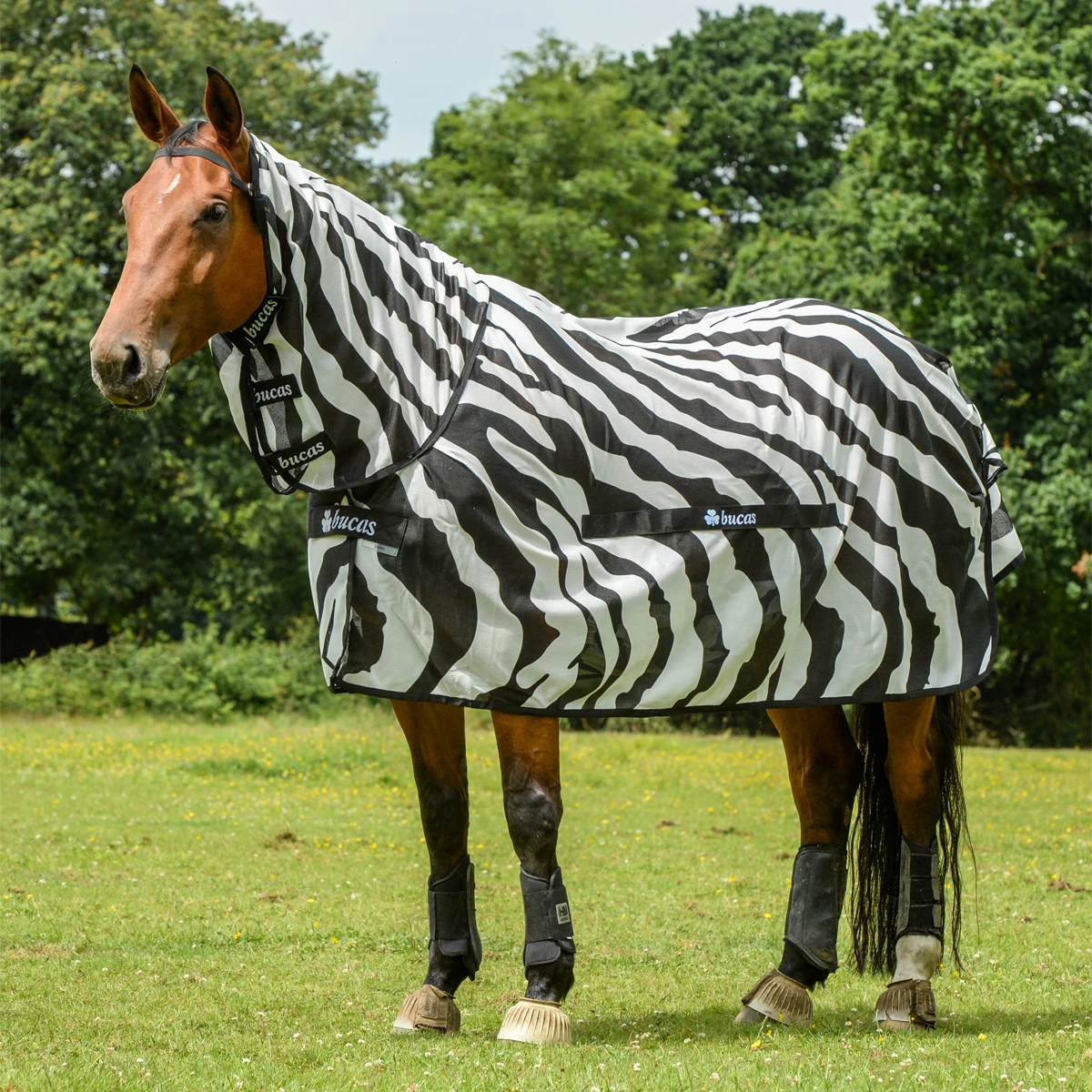 Vliegendeken Bucas Buzz-Off Zebra Full Neck Zebra - Afbeelding 2