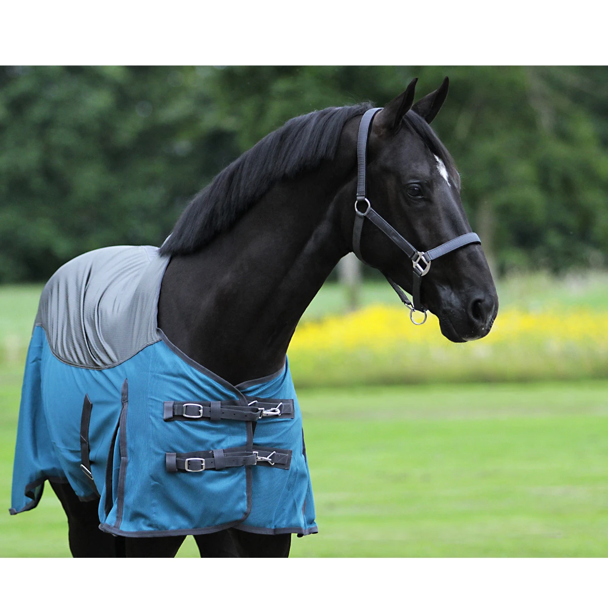 Vliegendeken Horsegear Catus Grijs-groen - Afbeelding 4
