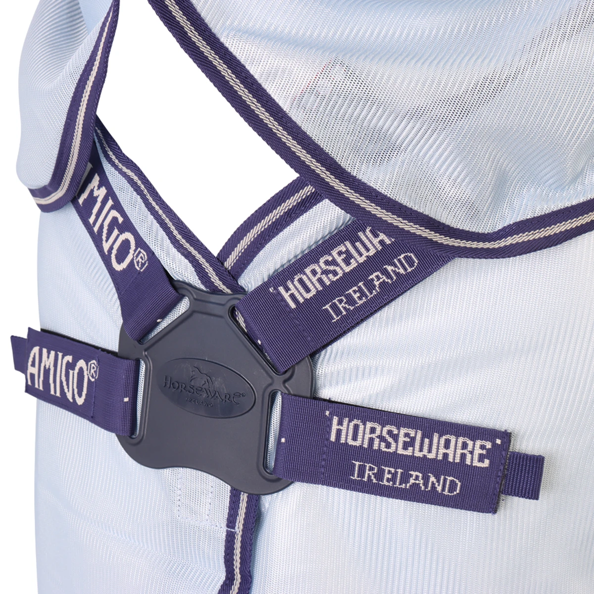 Vliegendeken Horseware Amigo Bug Rug XL Lichtblauw - Afbeelding 4