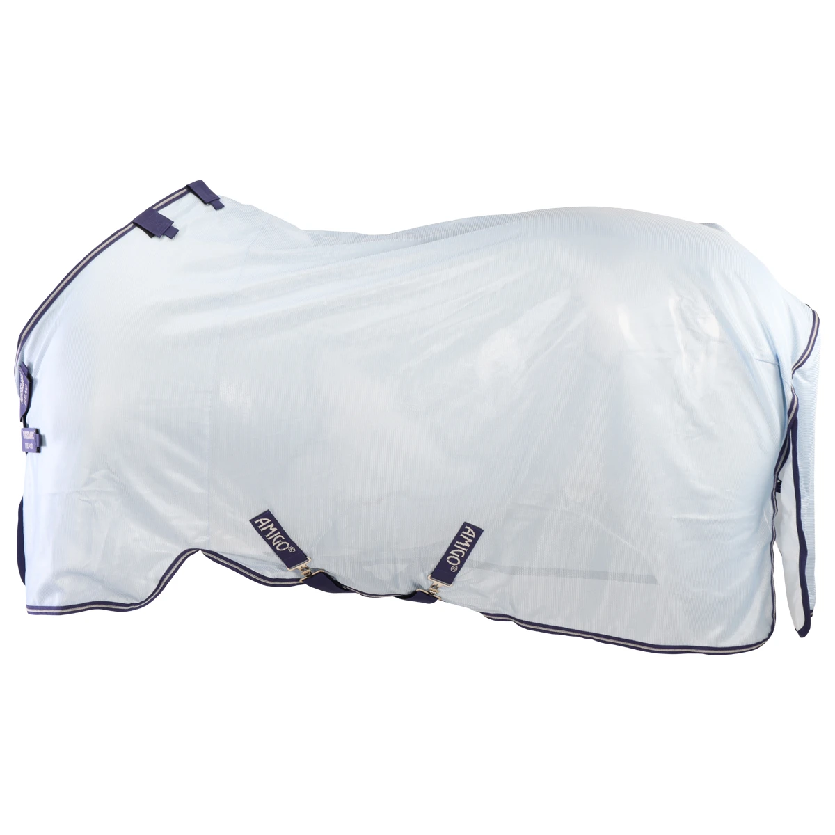 Vliegendeken Horseware Amigo Bug Rug XL Lichtblauw - Afbeelding 5