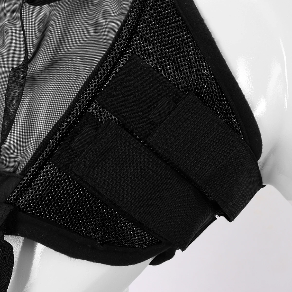 Vliegenmasker Horsegear Afneembare Neusflap Zwart - Afbeelding 3